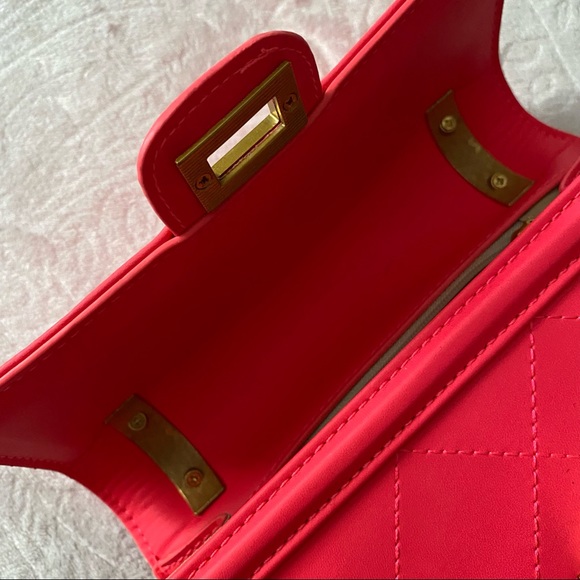 Pink Gold Chain Handle Mini Bag - Picture 5 of 10